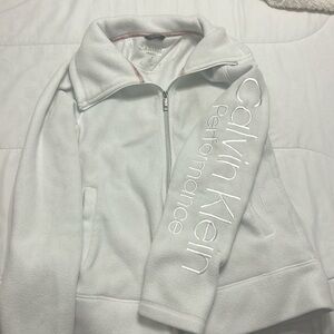 very cute calvin klein white jacket!